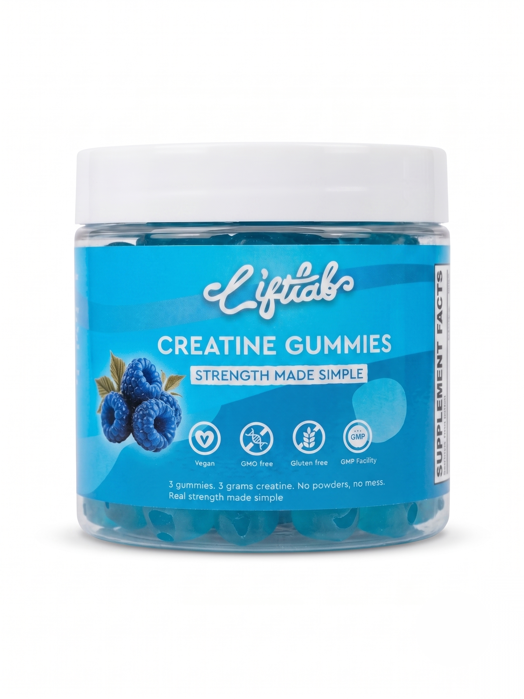 Lift Lab Creatine Blue Raspberry Gummies – Creatine HCl for Strength, Power & Recovery