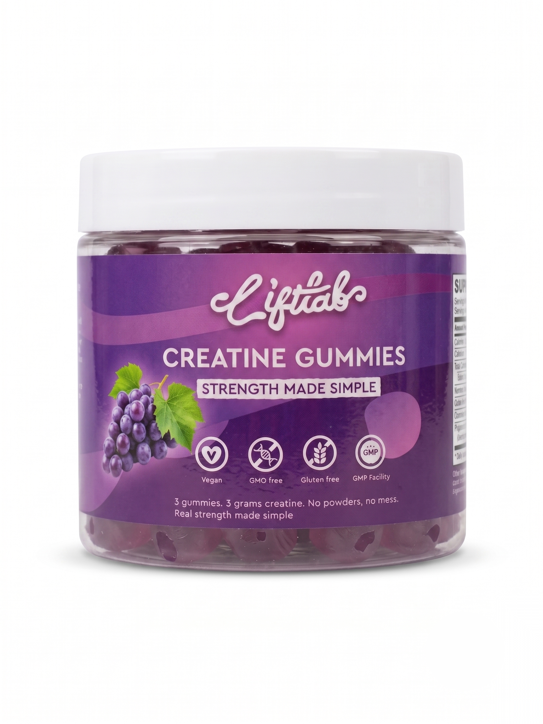 Lift Lab Creatine Grape Gummies – Creatine HCl for Strength, Power & Recovery