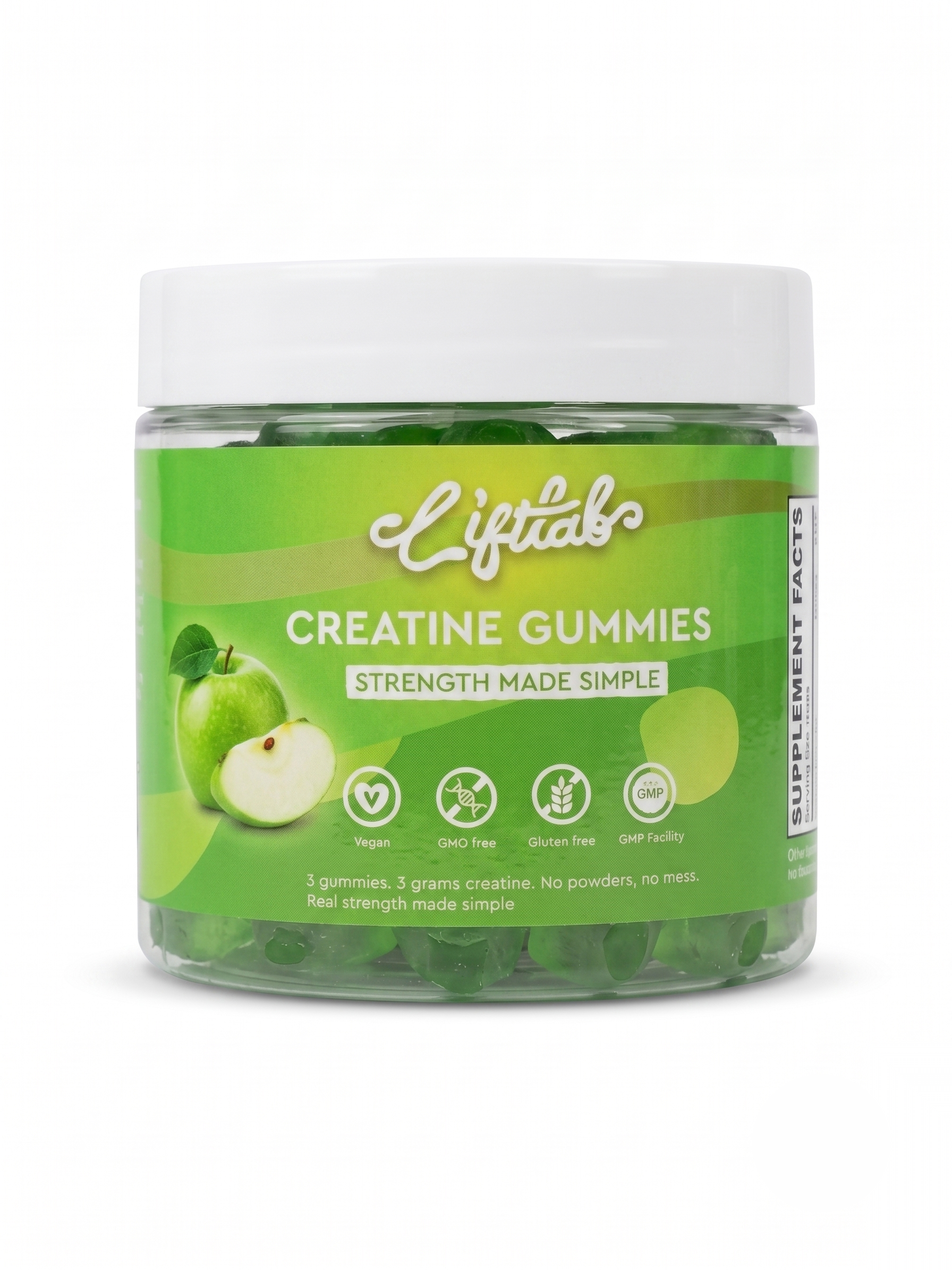 Lift Lab Creatine Green Apple Gummies – Creatine HCl for Strength, Power & Recovery